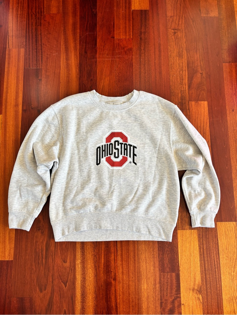 Gray Ohio State Crewneck Sweatshirt